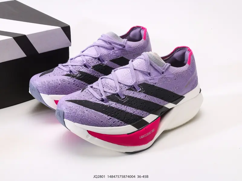 阿迪达斯Adidas Adizero Prime X 3.0 Strung 阿迪防滑耐磨舒适跑步鞋 JQ2801 #14847575874004