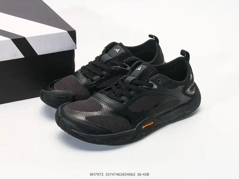 Adidas Fos Groundflow 白黑Fos先锋系列机能赤足休闲薄底鞋 大面积透气工程网布+合成支撑贴片，镂空透气，夏天不闷脚 KH7972 #33747465734062