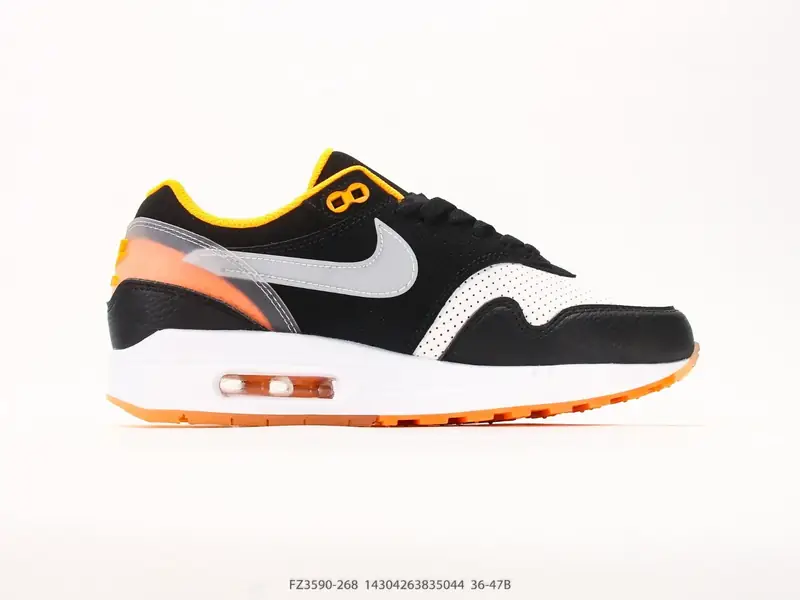 Nike Air Max 1 耐克气垫 缓震 耐磨运动鞋 鞋身材质均选择皮革 织物 麂皮多种材质覆盖 保证质感的前提下 层次感也相当不错带有开窗式 Air Max 气垫的 FZ3590-268 #14304263835044