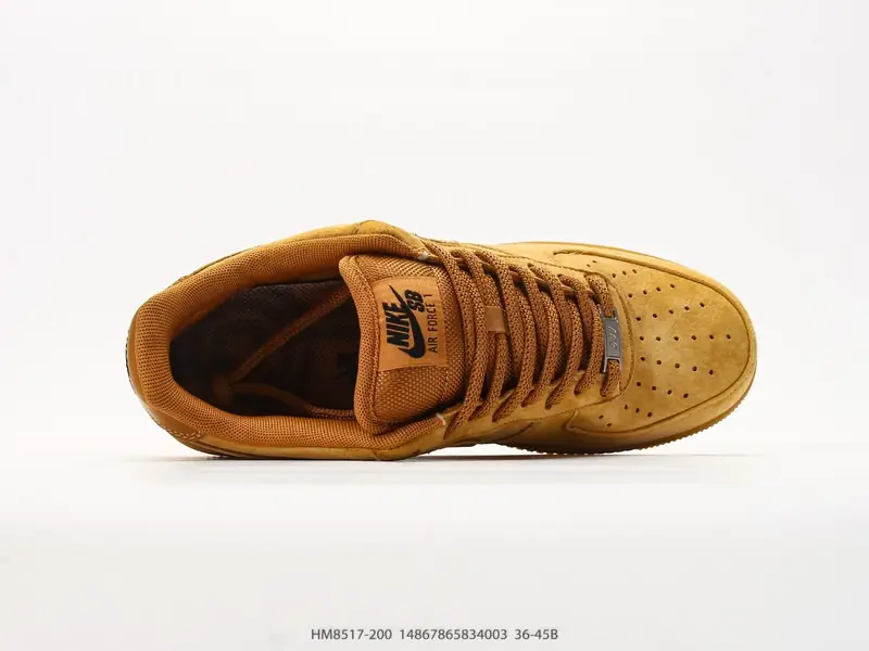 耐克 Nike SB Air Force 1 low "麂皮小麦"空军一号含气垫 低帮百搭厚底增高休闲运动板鞋 HM8517-200 #14867865834003
