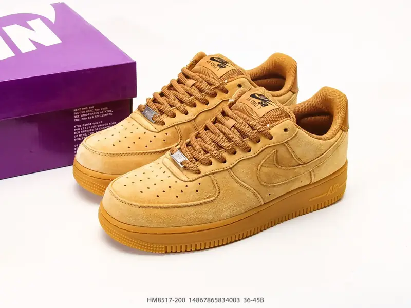 耐克 Nike SB Air Force 1 low "麂皮小麦"空军一号含气垫 低帮百搭厚底增高休闲运动板鞋 HM8517-200 #14867865834003