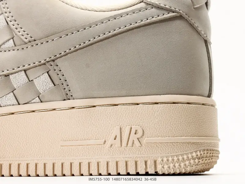 耐克 Nike Air Force 1 '07 "皮革编织款" 空军一号含气垫 低帮百搭厚底增高休闲运动板鞋 IM5755-100 #14807165834042