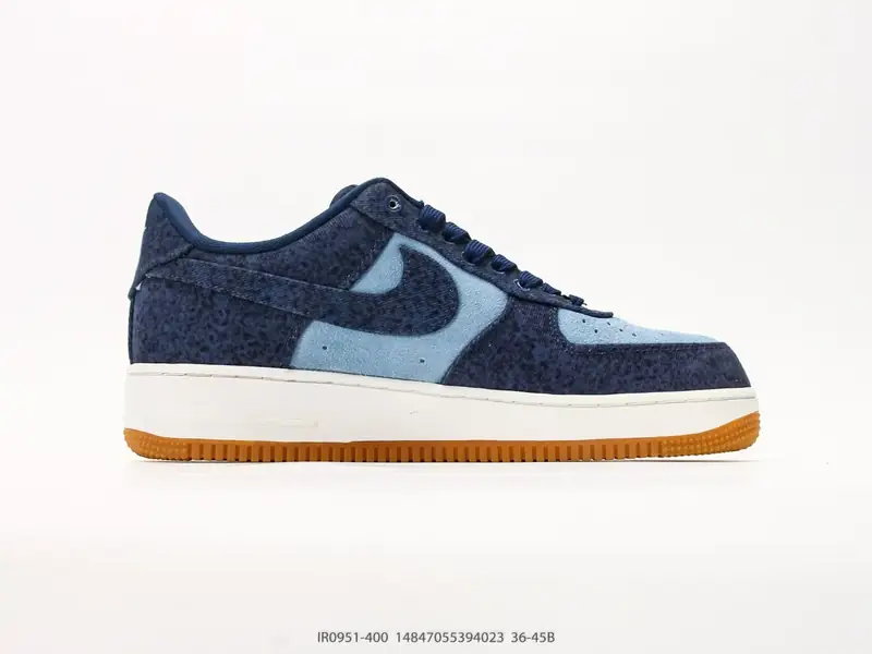 耐克Nike AIR FORCE 1’07 LV8 "牛仔翻毛皮拼接"空军一号低帮百搭休闲运动板鞋 IR0951-400 #14847055394023