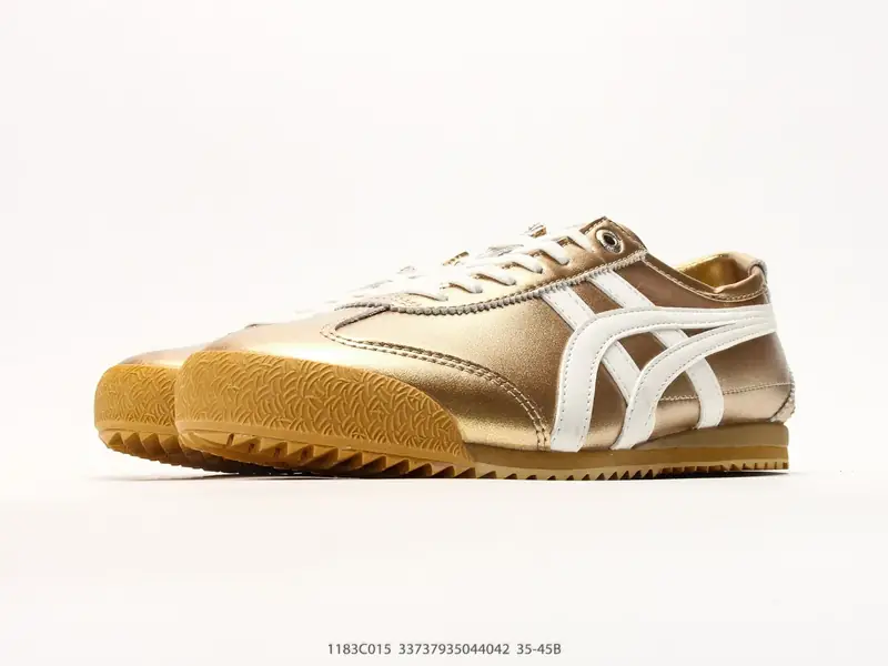Onitsuka Tiger鬼塚虎 MEXICO 66 NM 皮革尼龙拼接 舒适柔软 低帮休闲板鞋 鞋舌处印有鬼塚虎特有的 1183C015 #33737935044042